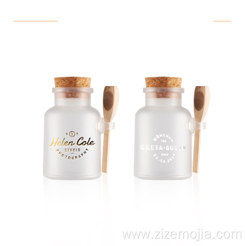 100g/200g Plastic frosted bath salts jar with cork